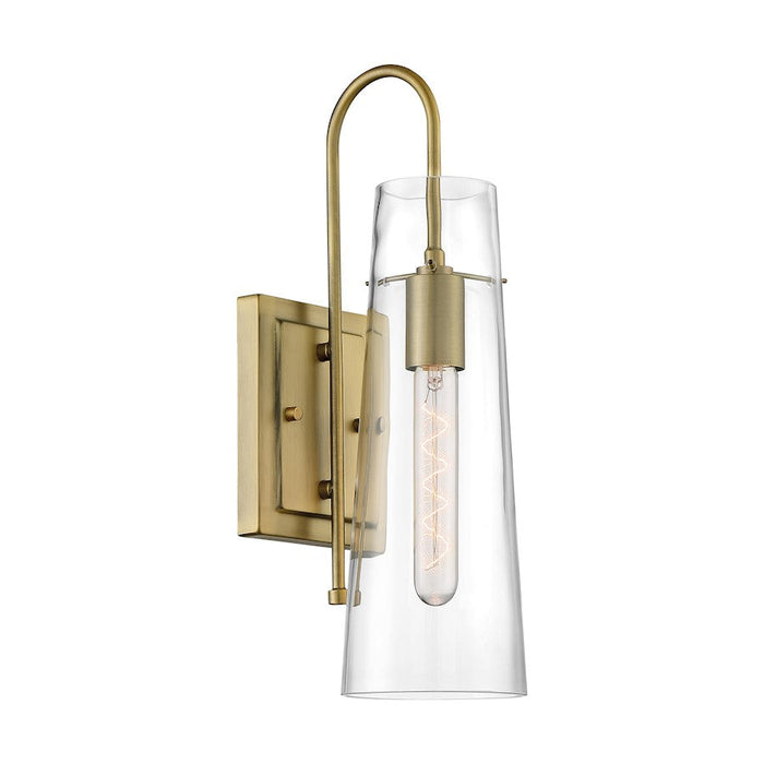 Nuvo Lighting Alondra 1 Light Sconce, Clear Glass, Vintage Brass - 60-6859