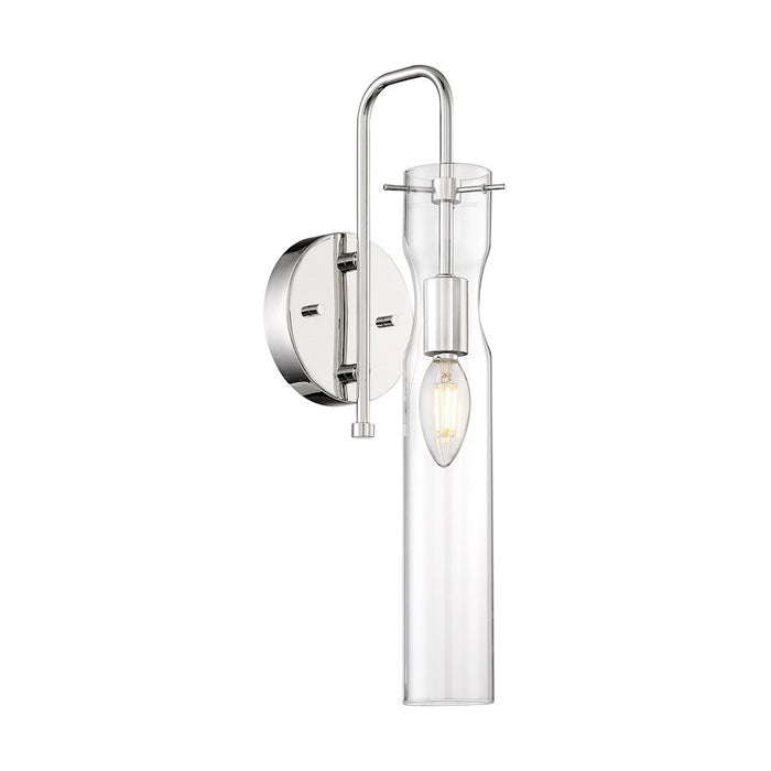 Nuvo Lighting SpyGlass, 1 Light Sconce, Clear Glass, Polished Nickel - 60-6865