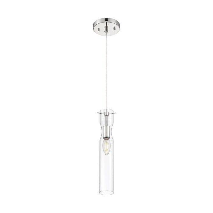 Nuvo Lighting SpyGlass, 1 Light Mini Pendant, Clear, Polished Nickel - 60-6866