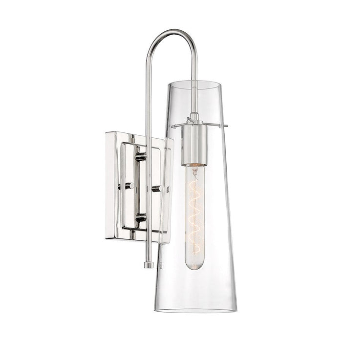 Nuvo Lighting Alondra 1 Light Sconce, Clear Glass, Polished Nickel - 60-6869