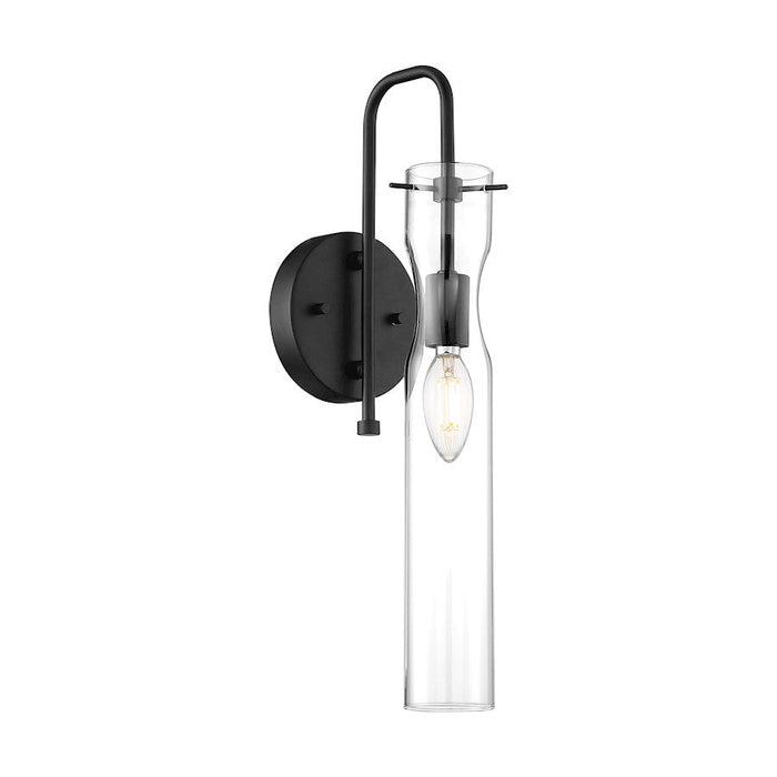 Nuvo Lighting SpyGlass, 1 Light Sconce, Clear Glass, Black - 60-6875