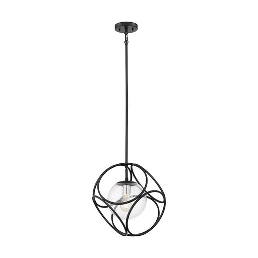 Nuvo Lighting Aurora 1 Light Mini Pendant, Seeded, Black/Nickel - 60-6935