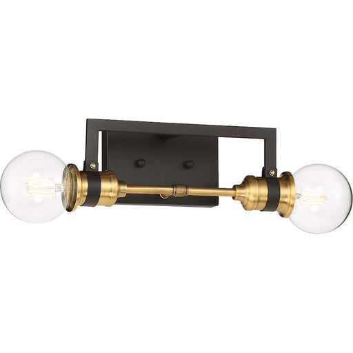 Nuvo Lighting Intention Vanity Light, Warm Brass and Black