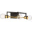 Nuvo Lighting Intention Vanity Light, Warm Brass and Black