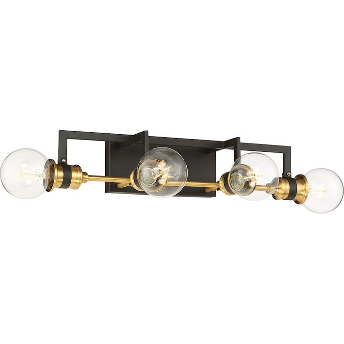 Nuvo Lighting Intention Vanity Light, Warm Brass and Black