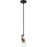 Nuvo Lighting Intention 1 Light Mini Pendant, Warm Brass and Black