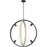 Nuvo Lighting Augusta 4 Light Pendant Fixture, Black/Gray Wood