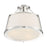 Nuvo Lighting Cutty 3 Light Semi-Flush, Fabric Shade Polished Nickel - 60-6996