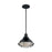 Nuvo Lighting Newbridge 1 Light 10" Pendant, Black/Silver & Black - 60-7003