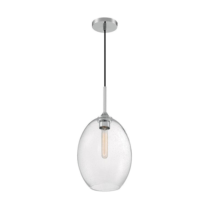 Nuvo Lighting Aria 1 Light 19" Pendant, Seeded Glass, Polished Nickel - 60-7037