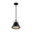 Nuvo Lighting Upton 1 Light 10" Pendant, Black/Silver & Black Accents - 60-7063