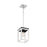 Nuvo Lighting Cakewalk 1 Light Pendant, Polished Nickel/Black Accents - 60-7093