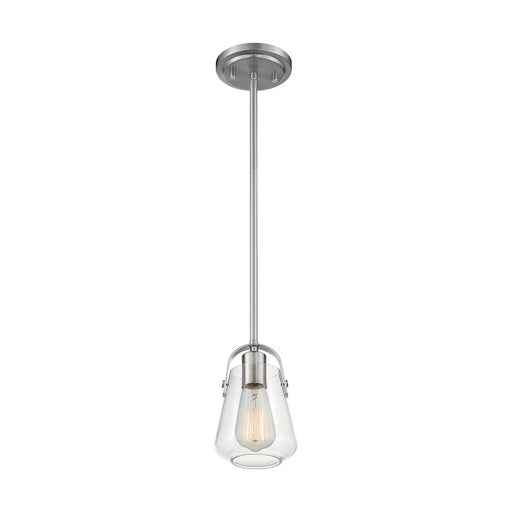 Nuvo Lighting Skybridge 1 Light Mini Pendant, Clear, Brushed Nickel - 60-7116