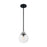 Nuvo Lighting Axis 1 Light Pendant, Clear, Black/Brushed Nickel - 60-7131