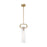 Nuvo Lighting Teresa 1 Light 5" Pendant, Clear Glass, Burnished Brass - 60-7143