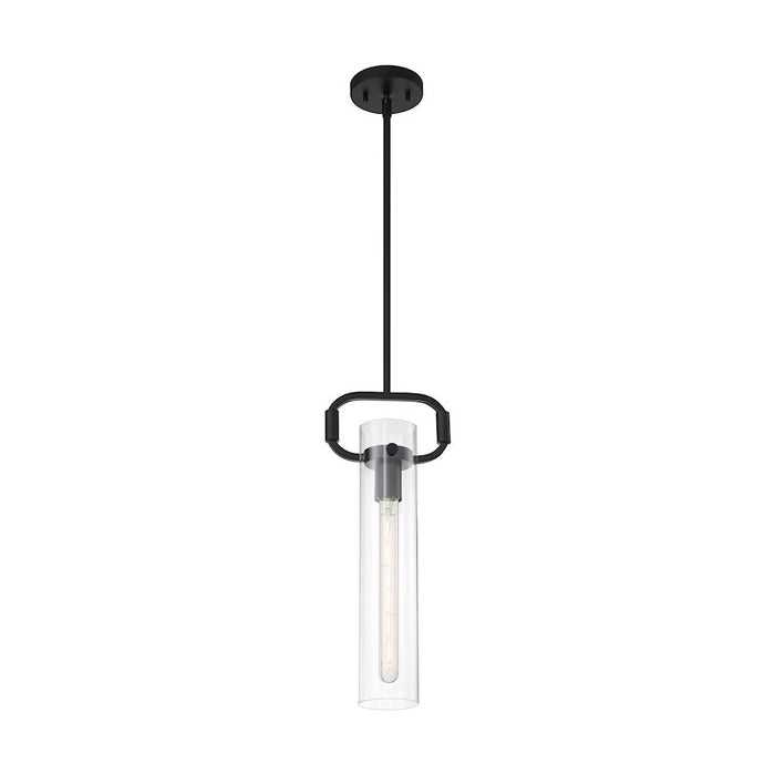 Nuvo Lighting Teresa 1 Light 5" Pendant, Clear Glass, Matte Black - 60-7153