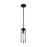 Nuvo Lighting Marina 1 Light Mini Pendant, Clear Glass, Matte Black - 60-7160