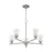 Nuvo Lighting Bransel 5 Light Chandelier, Seeded Glass, Brushed Nickel - 60-7185