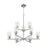 Nuvo Lighting Bransel 9 Light Chandelier, Seeded Glass, Brushed Nickel - 60-7189