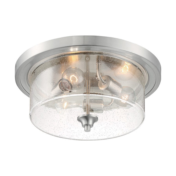 Nuvo Lighting Bransel 3 Light Flush Mount, Seeded, Brushed Nickel - 60-7191