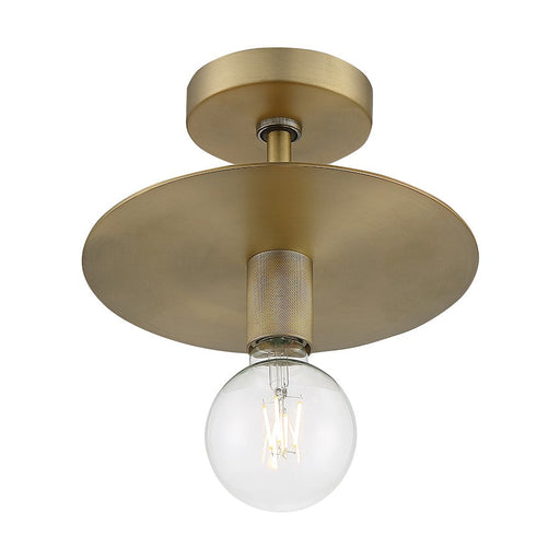 Nuvo Lighting Bizet 1 Light Semi-Flush, Vintage Brass - 60-7244