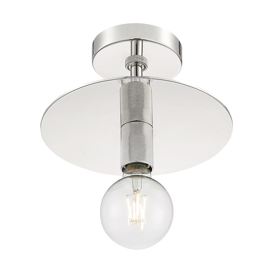 Nuvo Lighting Bizet 1 Light Semi-Flush, Polished Nickel - 60-7254