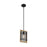 Nuvo Lighting Atelier 1 Light Mini Pendant, Black/Honey Wood - 60-7262