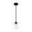 Nuvo Lighting Sommerset 1 Light Mini Pendant, Clear Glass, Matte Black - 60-7270