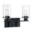 Nuvo Lighting Sommerset 2 Light Vanity, Clear Glass, Matte Black - 60-7272