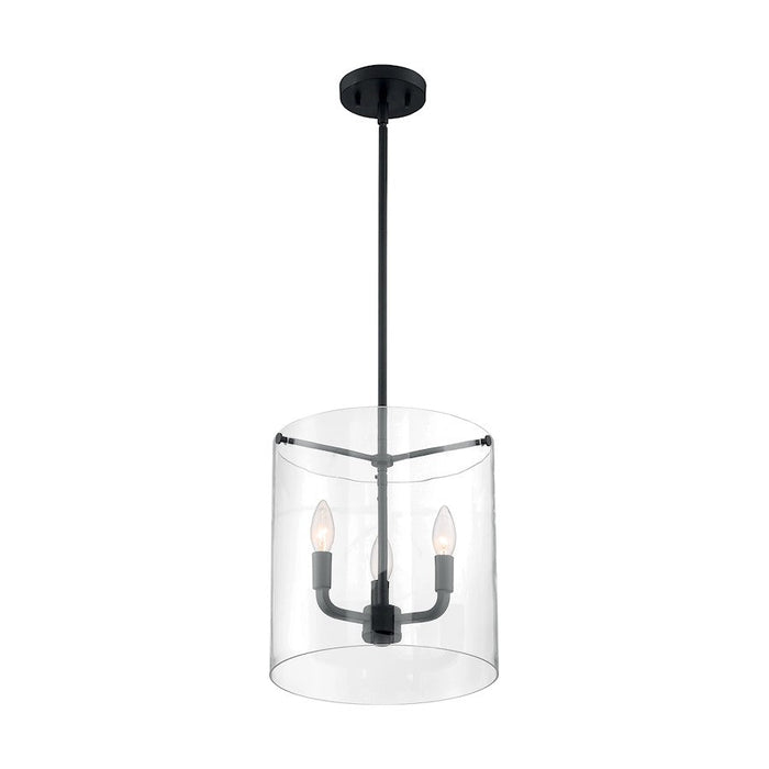 Nuvo Lighting Sommerset 3 Light Pendant, Clear Glass, Matte Black - 60-7277