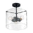 Nuvo Lighting Sommerset 3 Light Semi-Flush, Clear Glass, Matte Black - 60-7278