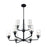 Nuvo Lighting Sommerset 9 Light Chandelier, Clear Glass, Matte Black - 60-7279