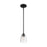 Nuvo Lighting Bransel 1 Light Mini Pendant, Seeded Glass, Matte Black - 60-7280