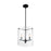 Nuvo Lighting Bransel 3 Light Pendant, Seeded Glass, Matte Black - 60-7287