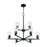 Nuvo Lighting Bransel 9 Light Chandelier, Seeded Glass, Matte Black - 60-7289