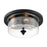 Nuvo Lighting Bransel 3 Light Flush Mount, Seeded Glass, Matte Black - 60-7291