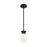 Nuvo Lighting Caleta 1 Light Mini Pendant, Cylindrical Glass, Black - 60-7314