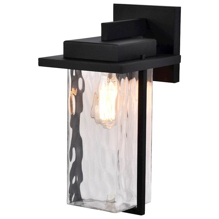 Nuvo Lighting Vernal 1 Light Wall Lantern, Black/Clear Water