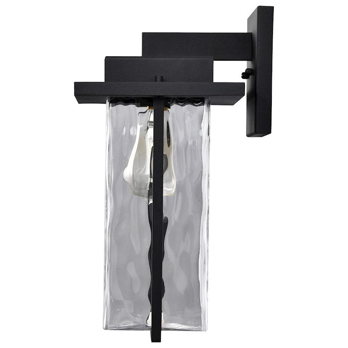 Nuvo Lighting Vernal 1 Light Wall Lantern, Black/Clear Water