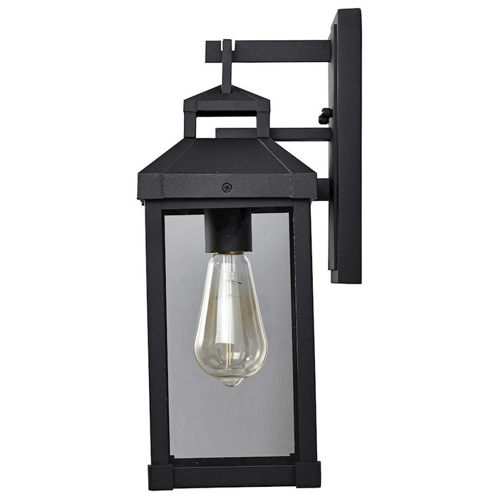 Nuvo Lighting Corning 1 Light Wall Lantern, Black/Clear