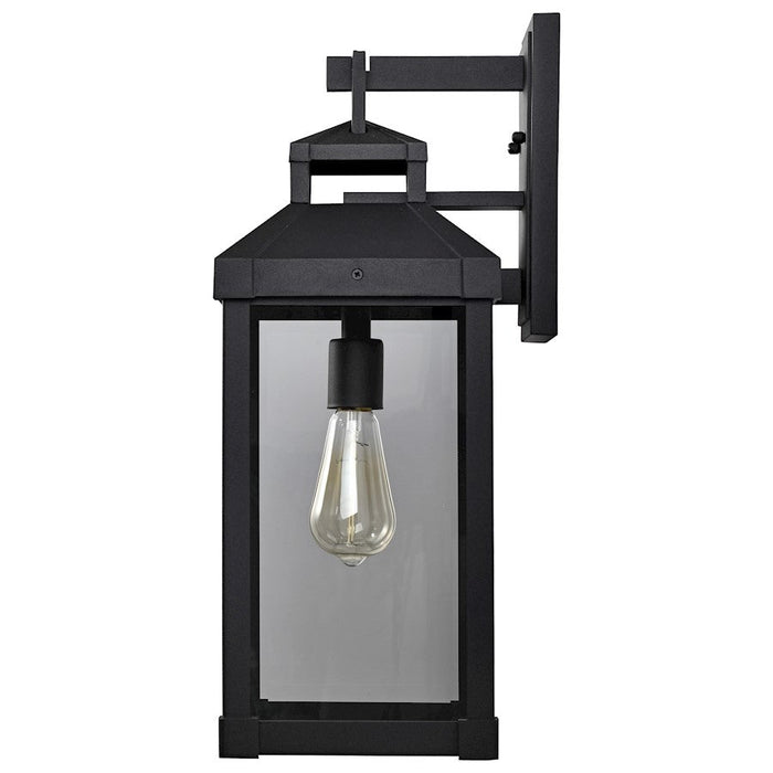 Nuvo Lighting Corning 1 Light Wall Lantern, Black/Clear