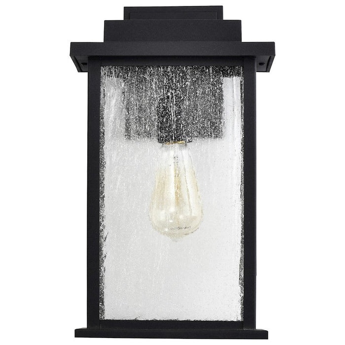 Nuvo Lighting Sullivan 1 Light Wall Lantern, Black/Clear Seeded