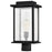 Nuvo Lighting Sullivan 1 Light Outdoor Post Lantern, Black/Seeded