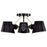 Nuvo Lighting Baxter 3 Light Semi-Flush Black/Burnished Brass