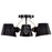 Nuvo Lighting Baxter 3 Light Semi-Flush Black/Burnished Brass