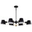 Nuvo Lighting Baxter 6 Light Oval Chandelier, Black/Burnished Brass - 60-7386