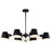 Nuvo Lighting Baxter Chandelier, Black/Burnished Brass