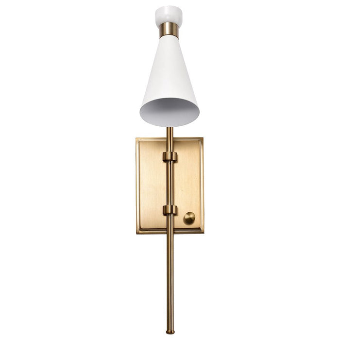 Nuvo Lighting Prospect 1 Light Wall Sconce, Burnished Brass