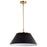 Nuvo Lighting Dover 3 Light Large Pendant, Black/Vintage Brass - 60-7414