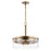 Nuvo Lighting Intersection 3 Light Pendant, Burnished Brass/Clear - 60-7530